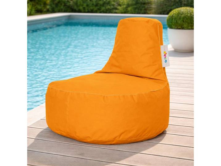 Pouf de jardin imperméable avec poches ARTA - Orange