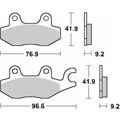 SBS, Bremsbeläge, (Sintermetall)