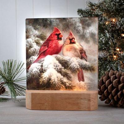 Glow Decor Cardinal Snow Angels LED Tabletop Nightlight Multi Warm , Multi Warm