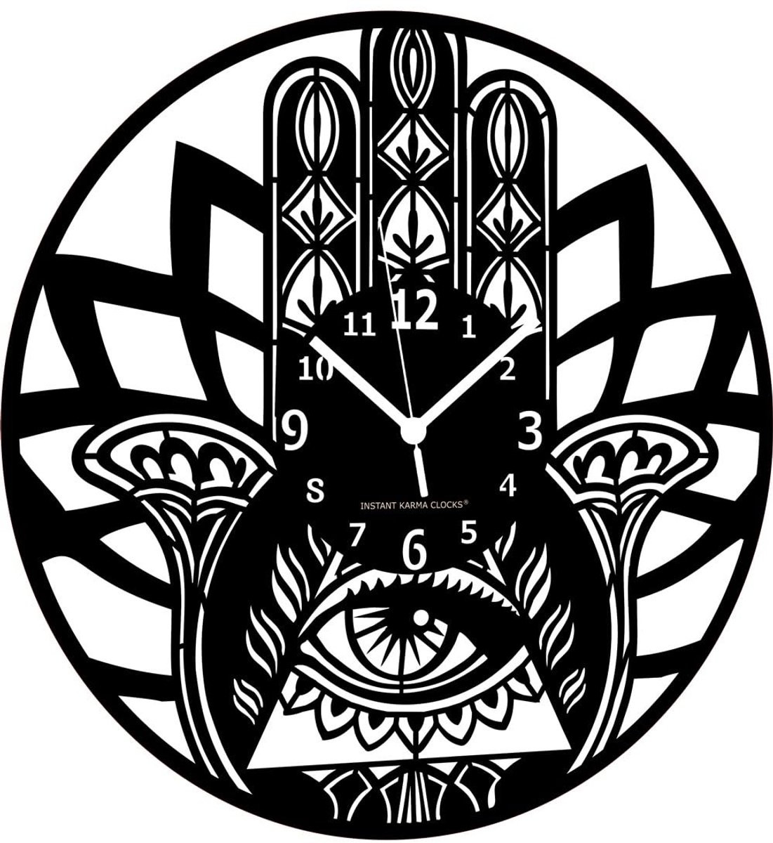 Wandklok Hamsa Hand van Fatima - 30 cm Decoratie