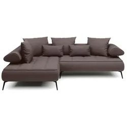 Ecksofa Seledo Stoff Brown
