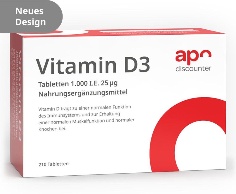 Vitamin D3 Tabletten 1000 I.E. von apodiscounter
