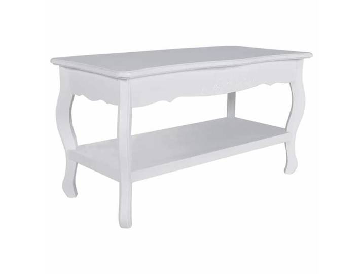 Table de salon Bois - Armoire basse Table basse 2 couches MDF Blanc@EU70602908