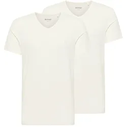 Mustang Herren T-Shirt AMADO 2er PACK - Regular Fit - General White 2045 - M