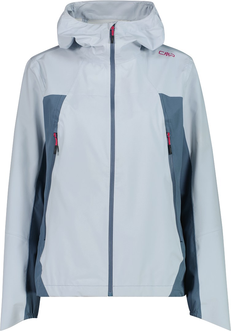 Regenjacke CMP, Damen, Gr. 36, blau (sky blau), Obermaterial: 100% Polyester, Jacken Regenjacke, mit regulierbarer Kapuze, 2-Lagen-Konstruktion, wasserdicht, winddicht sky blau 36