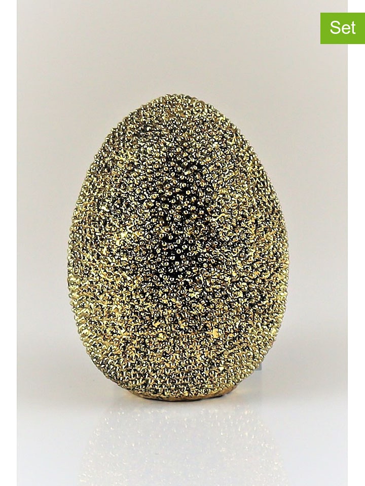AM Design Dekofigur "Ei" in Gold - (H)12,5 x Ø 9 cm - onesize
