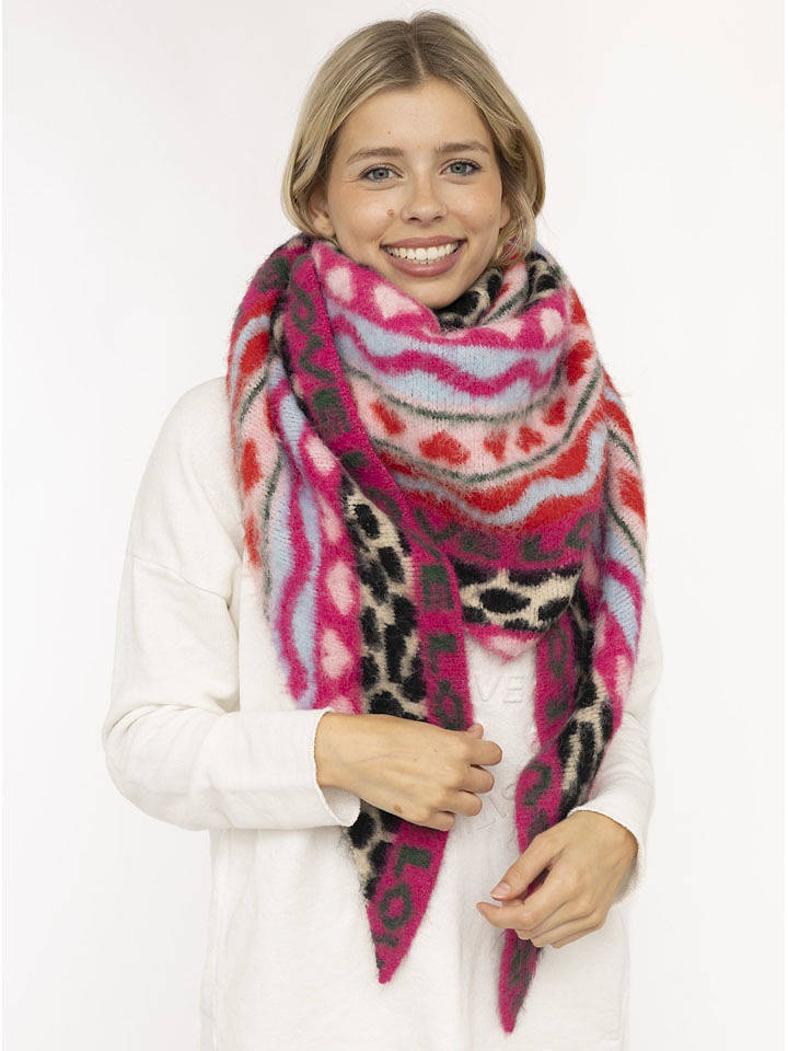Zwillingsherz Dreieckstuch "Leo love" in Bunt - (L)180 x (B)70 cm - onesize