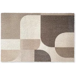 FUSSMATTE Geometrisch - Gewebte Struktur - Modern Fußabtreter 120x80 cm