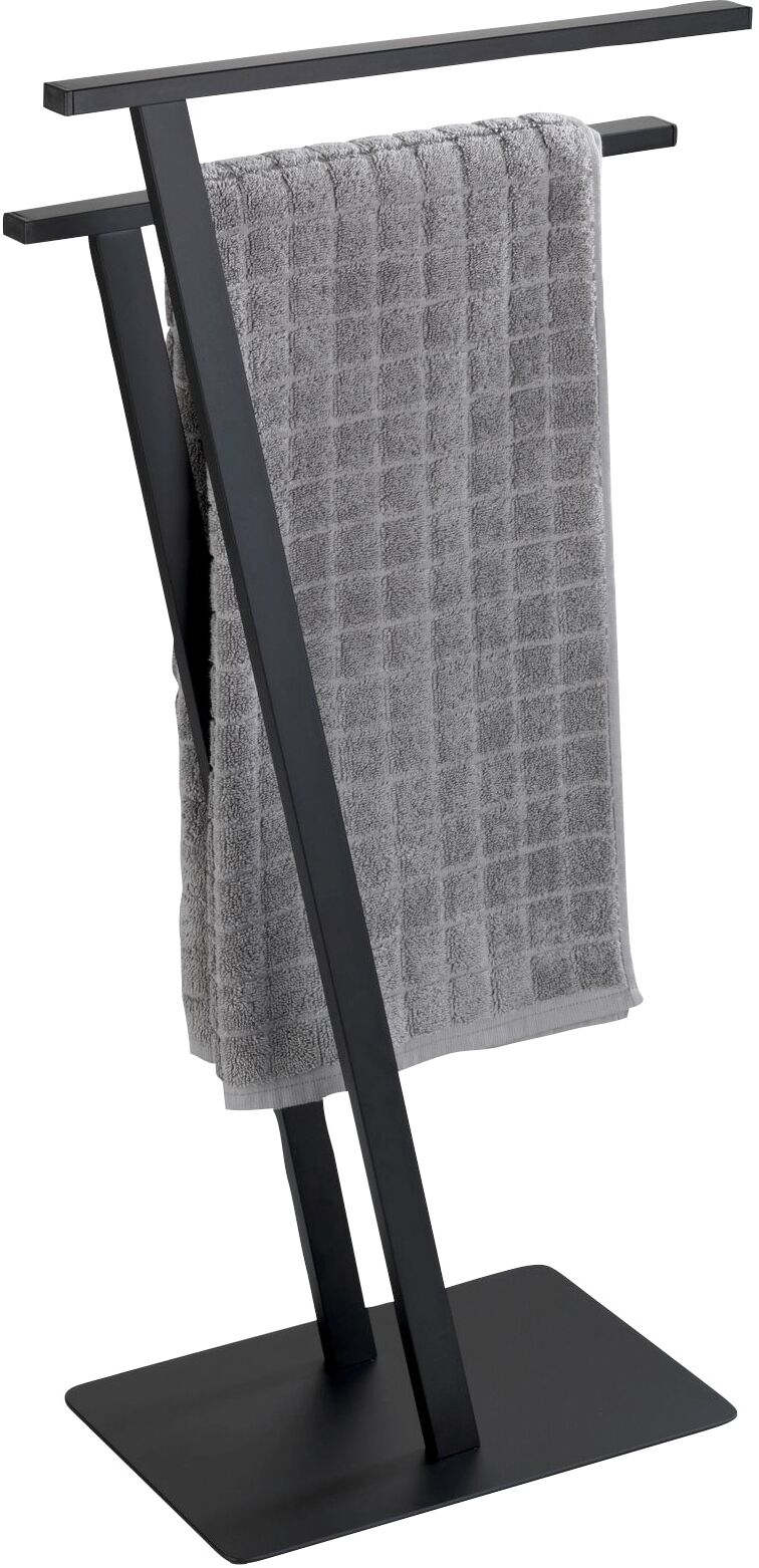 Handtuchständer WENKO "Lirio", schwarz, B:20cm H:76,5cm T:40cm, Metall, Handtuchhalter, Handtuchständer schwarz Einheitsgröße