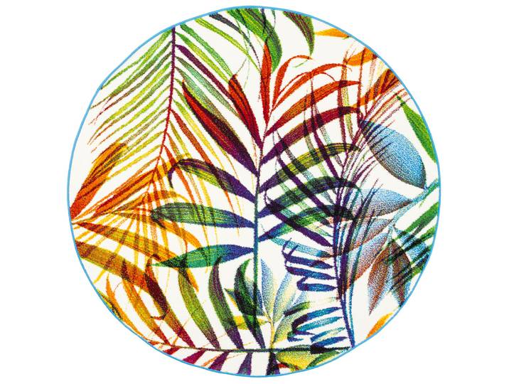 Tapis design rond à branches multicolore 160x160 cm
