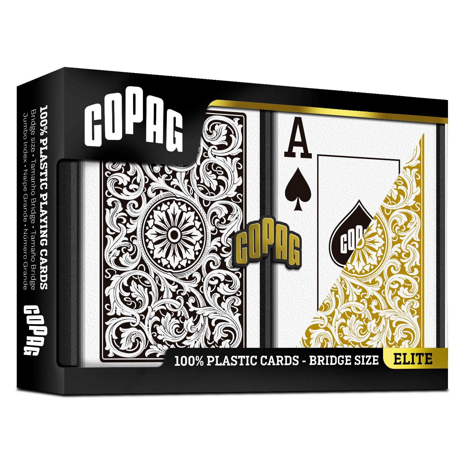 ASS Altenburg COPAG Elite - Jumbo Face - 2 index - Black/Gold Double-Deck (Englisch, 2 - 10 Spieler) (130012715)