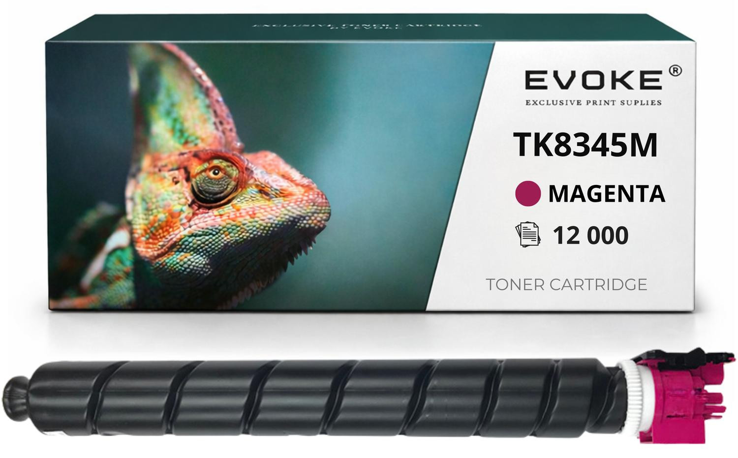 Evoke tonercartridge magenta compatibel met Kyocera TK8345 M EKY502 voor TASKalfa 2552ci en 2553ci, 12.000 pagina's