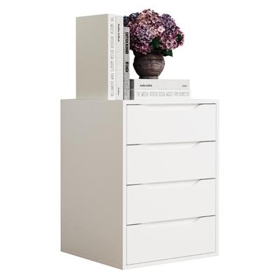 Nachttisch VCM "Holz Nachtschrank Nachttisch Schublade Malira L", weiß (weiß, weiß), B:46cm T:42cm, Tische, Nachttisch