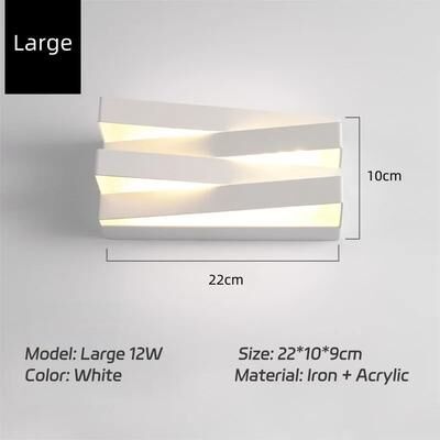 Inspire Curations NovaSquare Modern LED Outdoor Wall Lamp Waterproof Indoor Outdoor Sconce large White 12w Neutral Light