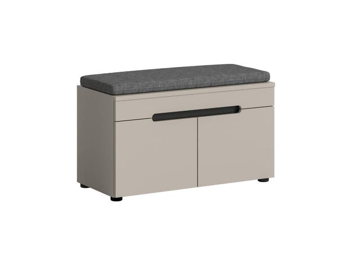 Mid.you Garderobenbank, Grau, Kaschmir, Kunststoff, 80x45x37 cm, Abstellfläche, Garderobe, Garderobenbank