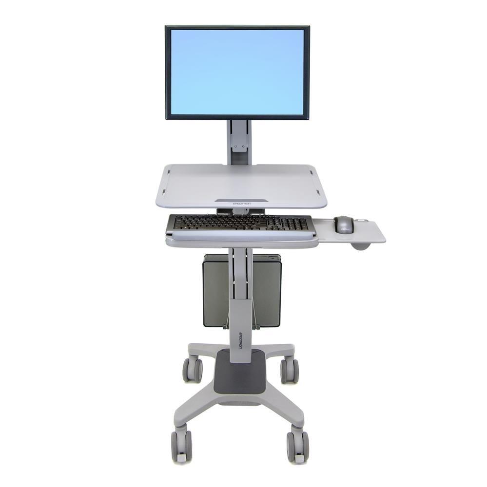 Ergotron WorkFit-C Single LD mobiler Steh-Sitz Arbeitsplatz für ein Display bis 68,58 cm 27 Zoll 24-198-055