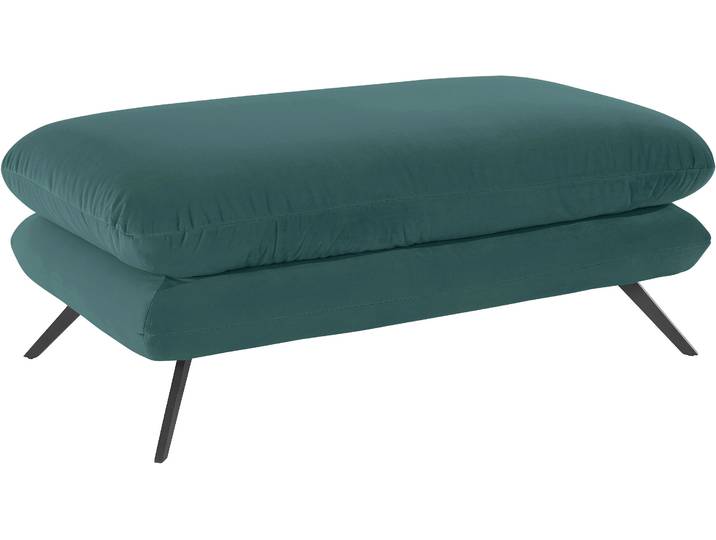 Hockerbank 3C CANDY Beatrice , grün (dunkelgrün), B:120cm H:45cm T:60cm, Samt-Optik (100% Polyester), Hocker, Hockerbank, mit modernem Polsteraufbau, auch in Breitcord, passend zur Serie