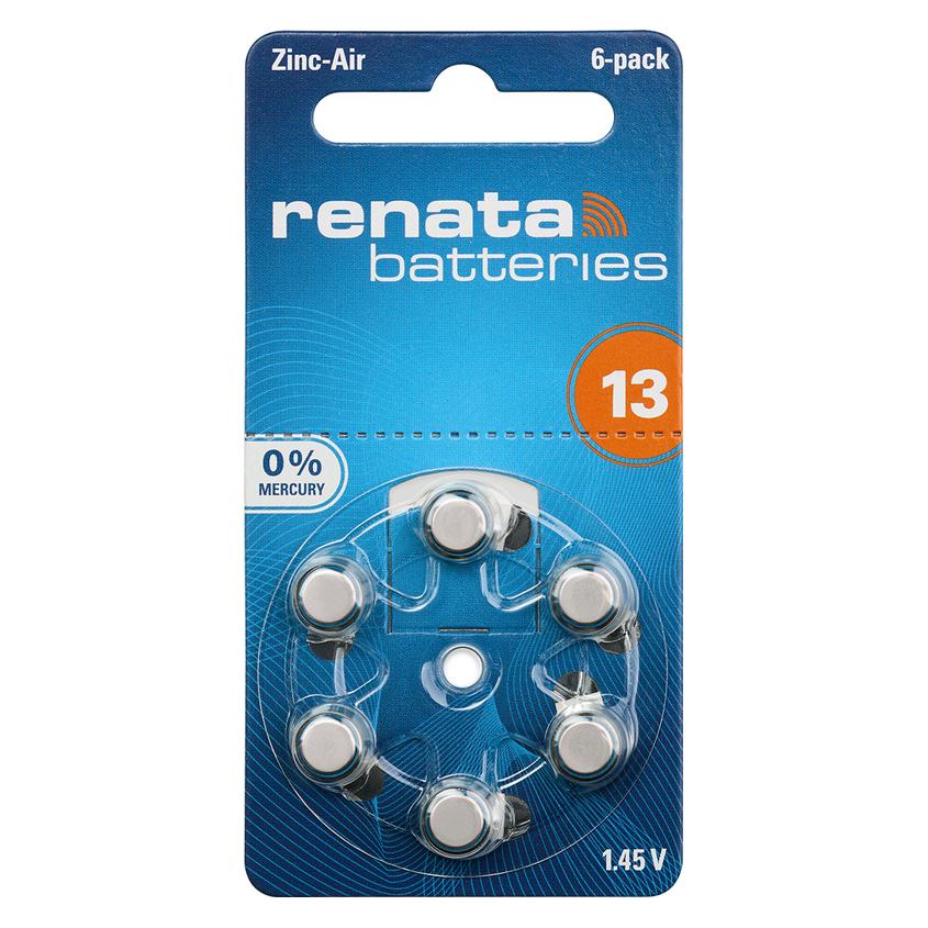 Renata Hörgeräte-Batterien ZA13.DP6 0%HG (6 Stk., ZA13 GP, 305 mAh) (ZA13.DP6 0HG)
