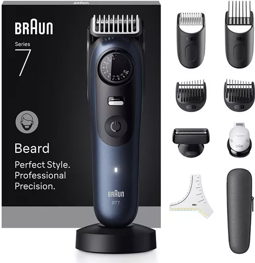 Braun Series 7 BT7540 Wet & Dry Beard Trimmer - Blue, New