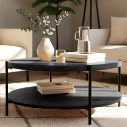 CLP Couchtisch Edduma 80 cm   Farbe: grau, Größe: Ø 80 cm