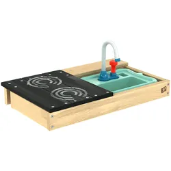 TP Toys Matschküche Mixi | Zubehör für Spielhäuser | 36x60x12 cm | Komplettset - Natur