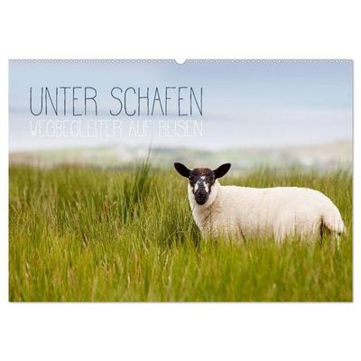 Unter Schafen - Wegbegleiter auf Reisen (Wandkalender 2027 DIN A2 quer), CALVENDO Monatskalender