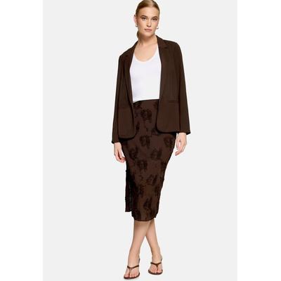 Jackenblazer ZERO "Damen gerader Schnitt", Damen, Gr. 38, braun (chocolate plum), Obermaterial: 100% Polyester, lässig geschnitten normal, Blazer, Material