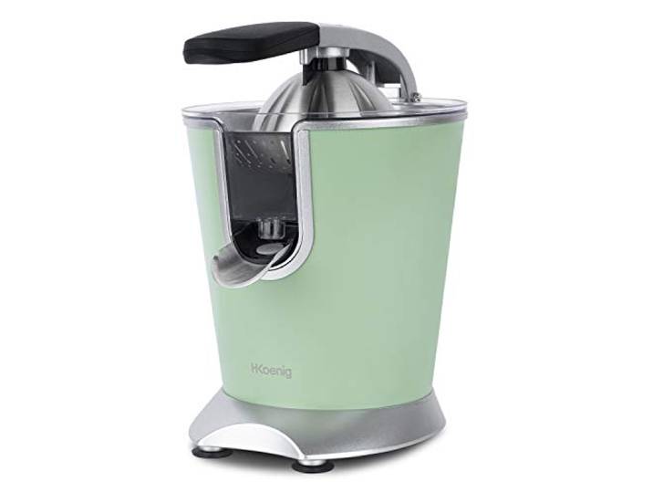 H.Koenig Elektrische Zitruspresse AGR88 BPA-frei, Orangen-, Zitronen-, Grapefruitsaft, Schnell, Automatisch, Leise, Leistungsstark, 160 W, Tropfstopp, Spülmaschinengeeignet, Pastellgrün