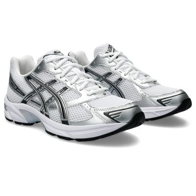 Sneaker ASICS SPORTSTYLE "GEL-1130", Damen, Gr. 44, weiß (weiß, pure silber), Leder, Synthetik, Schuhe Sneaker