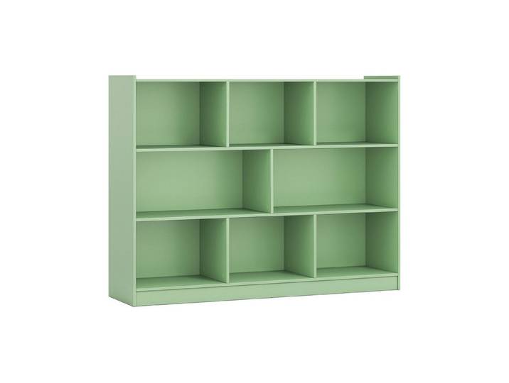 COSTWAY Kinderregal, mit 2 großen Fächern und 6 kleinen Fächern, 122x32x93cm