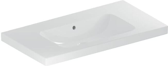 Geberit Lavabo iCon Light 90x48 cm, sans trop-plein, avec trop-plein, avec tablette, blanc (501840003)