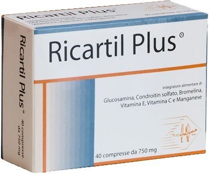FILCA FARMA Srl Ricartil Plus 40 Compresse – Coadiuvante per Osteoartrosi e Salute Cartilaginea