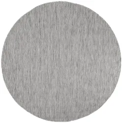 KADIMA DESIGN Teppich Kurzflor Unifarben Wohnzimmer schmutzabweisend Hellgrau Rund 200D | 100% Polypropylen, Rücken aus Polypropylen | pflegeleicht