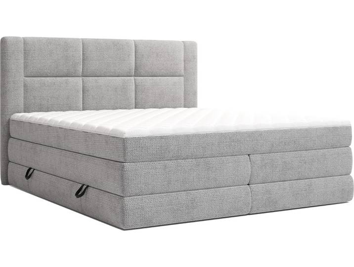 XORA Boxspringbett REVANO, grau, Stoff