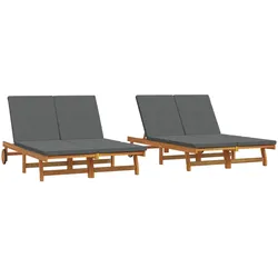 vidaXL, Liegestuhl, Linlindorf (Sonnenliege für 2 Personen) (200 cm)