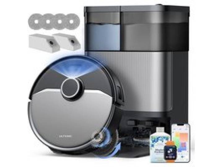 Ultenic MX50 Aspirateur Robot Laveur – Station Auto Lavage à 65°C 25 000 Pa Navigation LiDAR