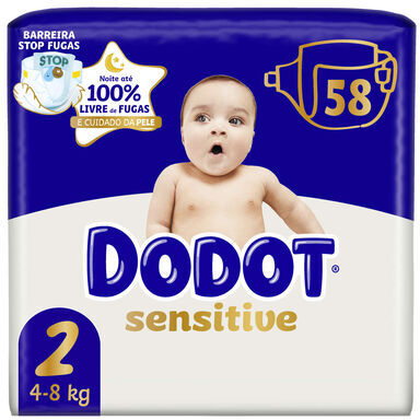 Dodot Fraldas de Bebé Sensitive 4-8 kg T2 58 un