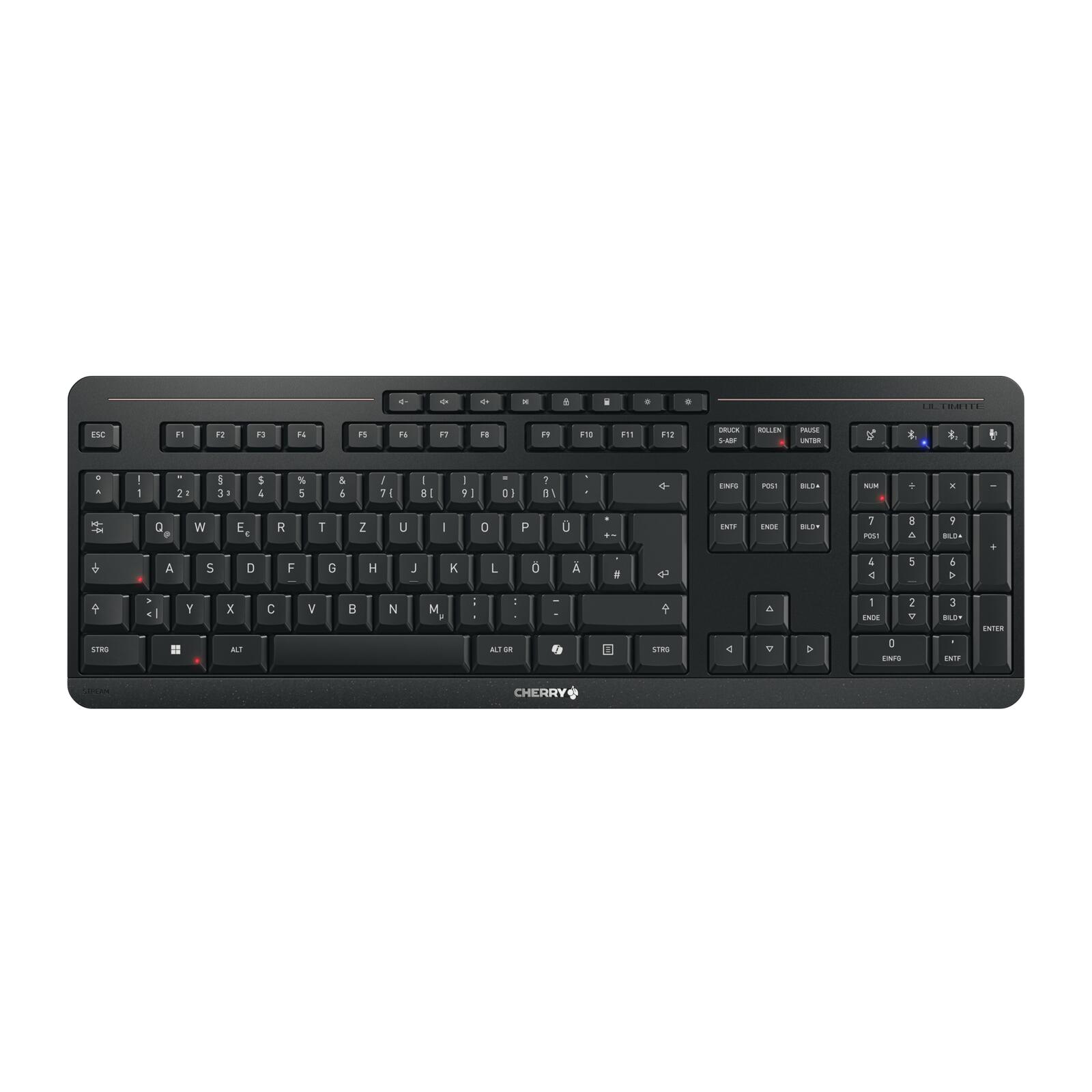 CHERRY Stream Keyboard Ultimate kabellose Tastatur - QWERTZ DE - schwarz JK-8570DE-2
