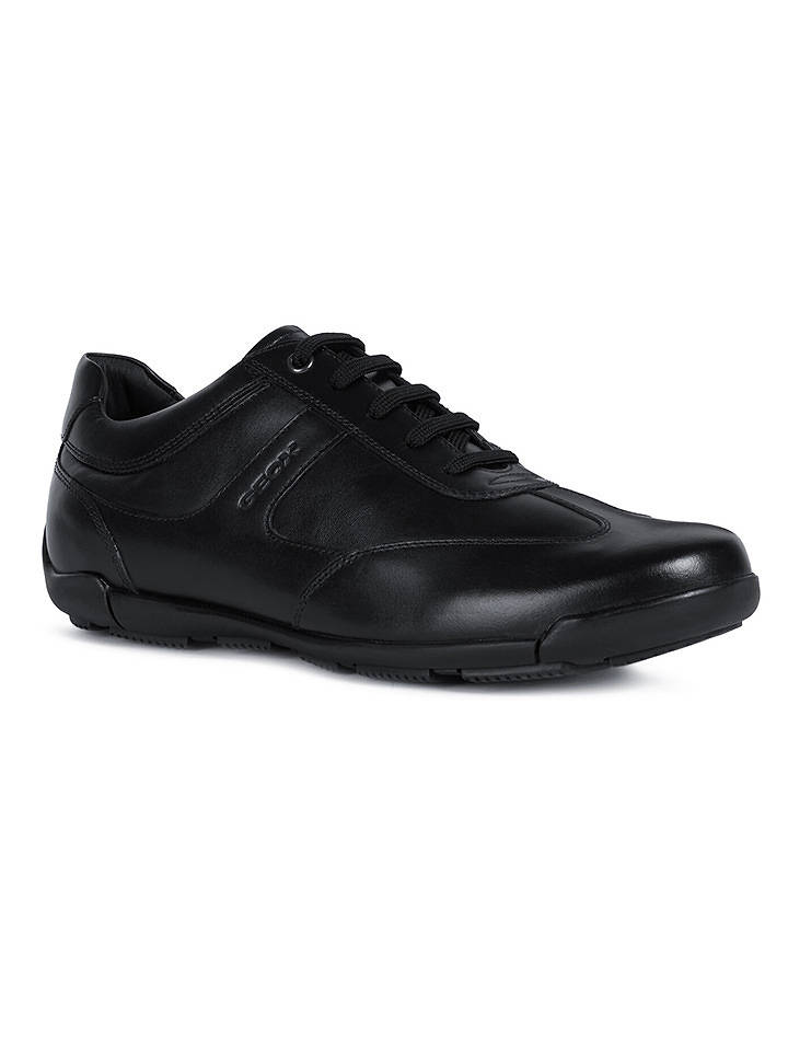 Geox Leder-Sneakers "Edgware" in Schwarz - 40