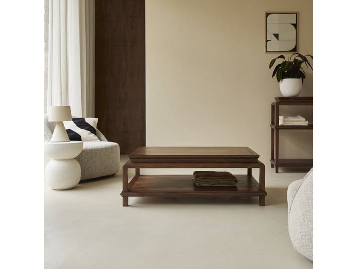 Rechteckiger Couchtisch aus massivem Akazienholz Achille - Dunkelbraun - Acacia