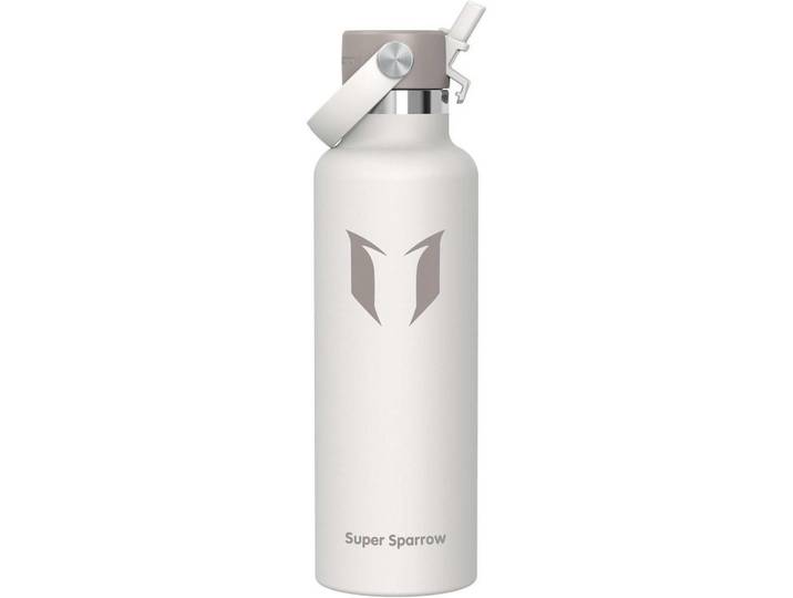 Trinkflasche Edelstahl 750 ml Grau, Metall, 7x7 cm, Geschirr, Kannen & Karaffen, Trinkflaschen