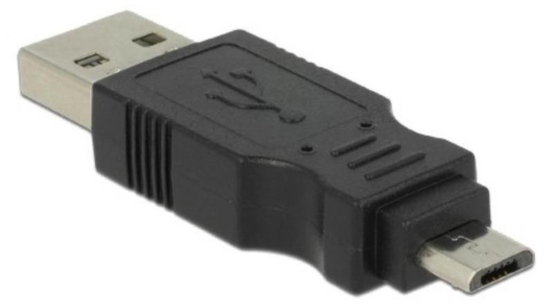 Delock USB-adapter van USB-A naar Micro-USB Type B, zwart