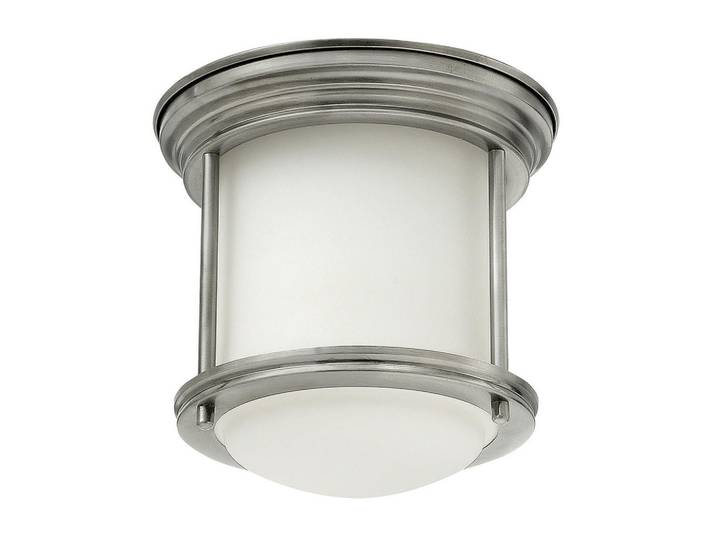 Elstead Lighting Deckenleuchte Hadrian, Nickelfarben, Metall, Glas, 18.5 cm, RoHS, Lampen & Leuchten, Innenbeleuchtung, Deckenleuchten, Deckenleuchten