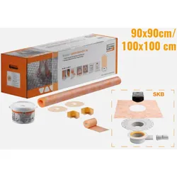Schlüter Systems KERDI-SHOWER-SKB Abdichtung Komplett-Set für bodenebene Duschen inklusive KERDI-DRAIN-BASE