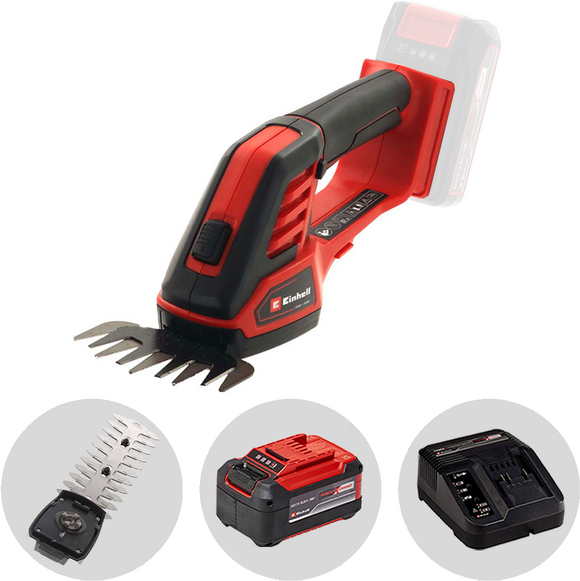 Einhell GE-CG 18/100 Li - Cisaille à gazon à batterie - Sculpte-haie - 18V 5.2Ah