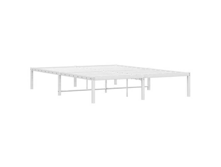 Magnifique Cadre de lit métal double - Sommiers à lattes - sans matelas blanc 140x200cm 2995