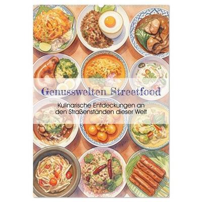 Genusswelten Streetfood (Wandkalender 2027 DIN A2 hoch), CALVENDO Monatskalender