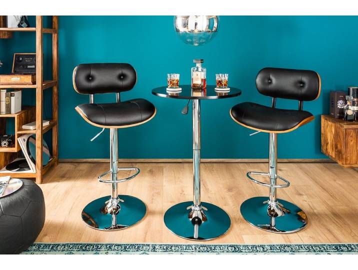 riess-ambiente Barhocker CLASSICO 115cm schwarz, mit Fußablage