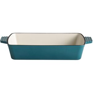 APS Auflaufform 5 STARS 88317, türkis, aus Gusseisen, 33 x 24 x 6,5 cm, 3,5 Liter, rechteckig, mit Griffen