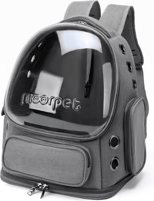 Inspire Curations ClearView Pet Carrier Backpack Cat Carrier Backpack For Comfortable Travel & Outdoor Adventures gray xxl